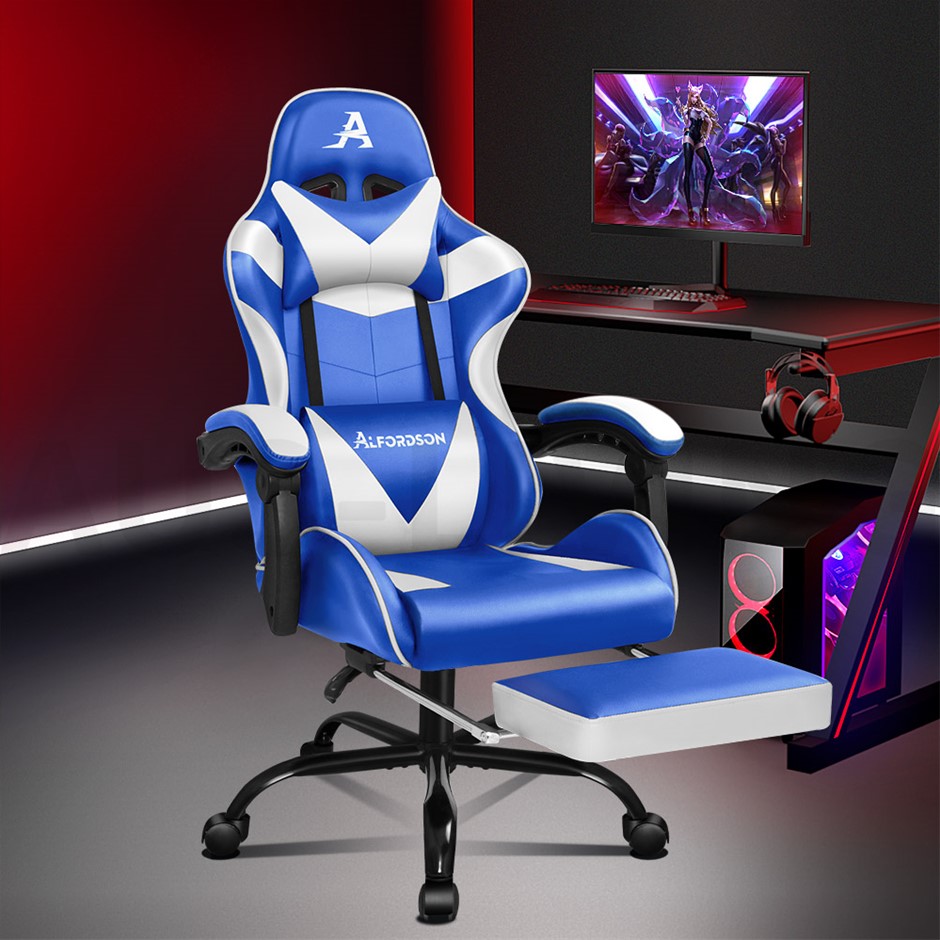 Gaming Chair Lumbar Massage Office Racin