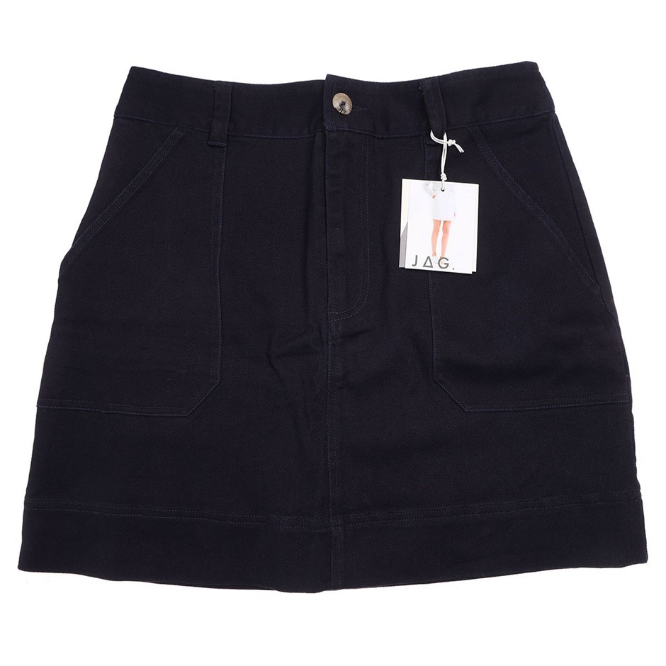 JAG Women's Selena Canvas Skirt, Size 10, Cotton/ Elastane, Navy. Buyers N