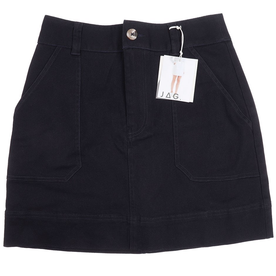 JAG Women's Selena Canvas Skirt, Size 8, Cotton/ Elastane, Navy. Buyers No