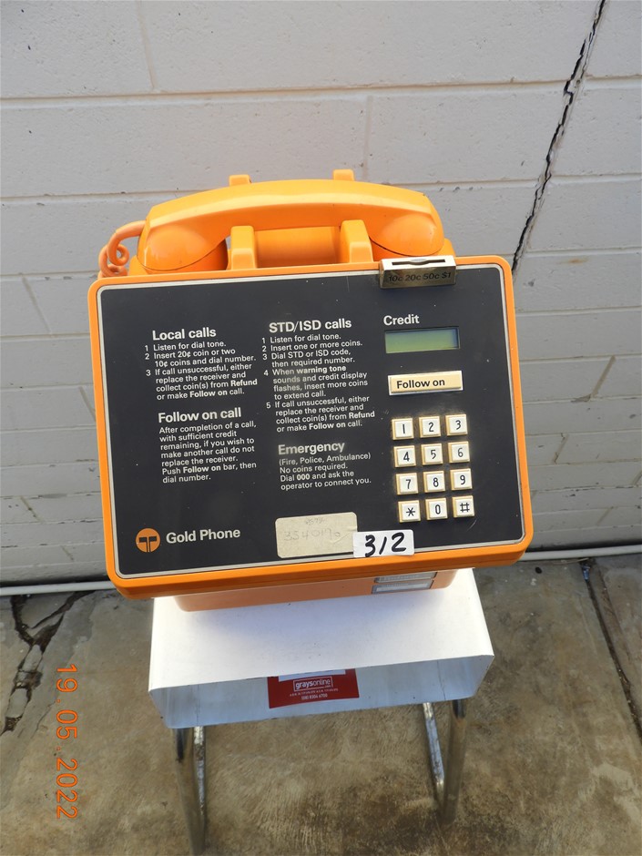 Coin Phone on Stand (gold Phone) with Keys (Pooraka, SA