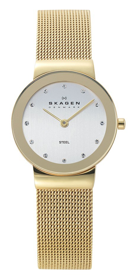 Skagen ladies watch with swarovski outlet crystals