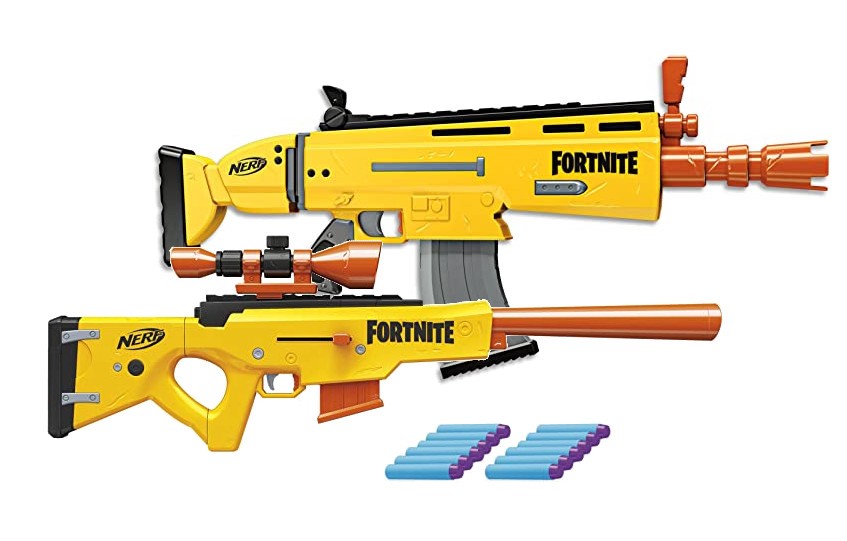 2 x HASBRO FORTNITE NERF Guns, Incl: 1 x NERF BASR-L, 1 x NERF AR-L. NB ...