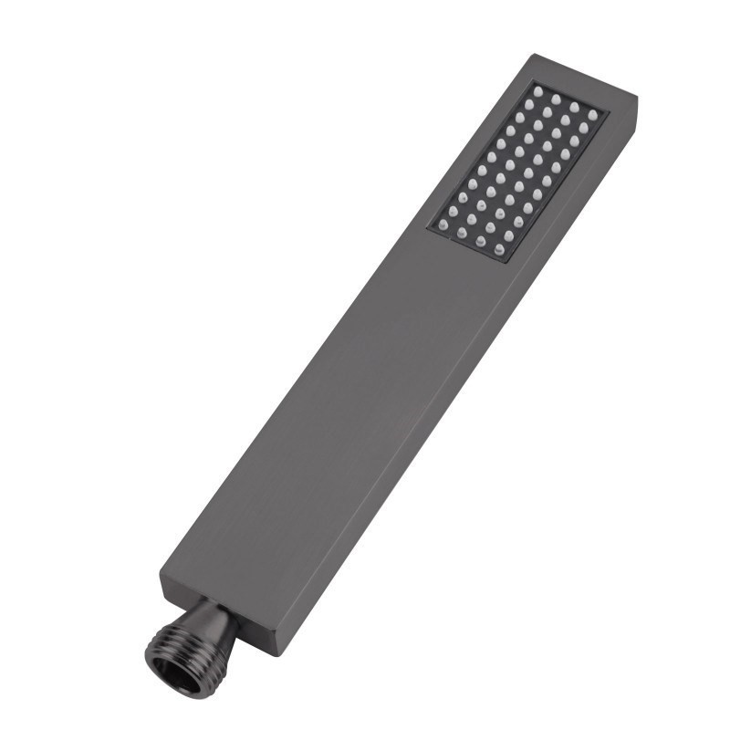 Gun Metal Grey Brass Square Handheld Sho