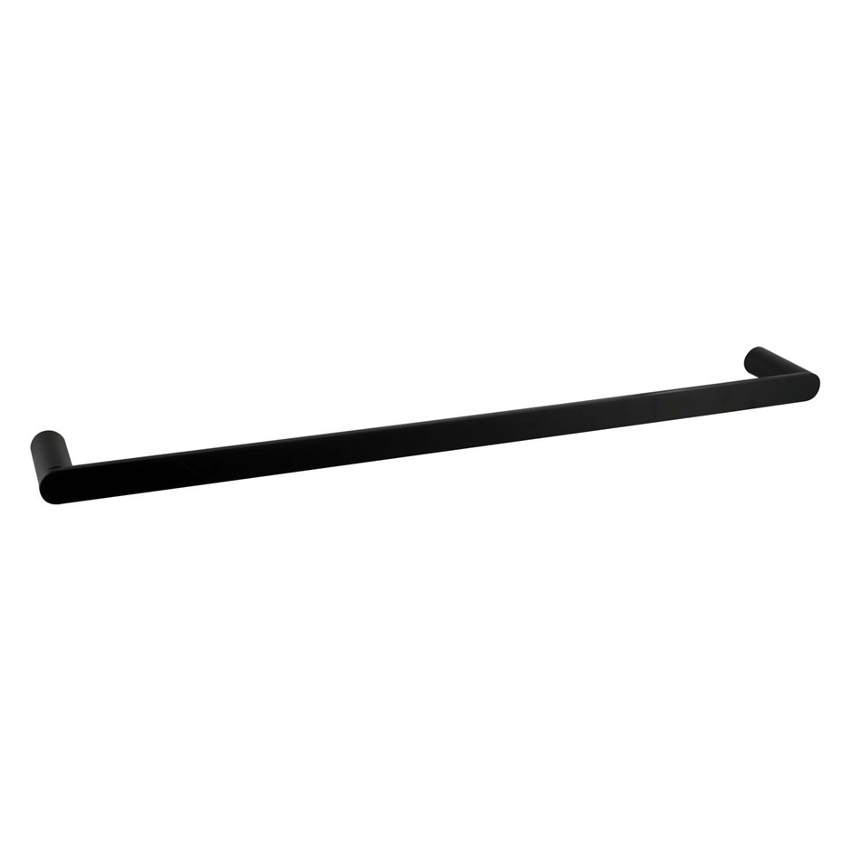 RUSHY Series Black Single Towel Rail 600