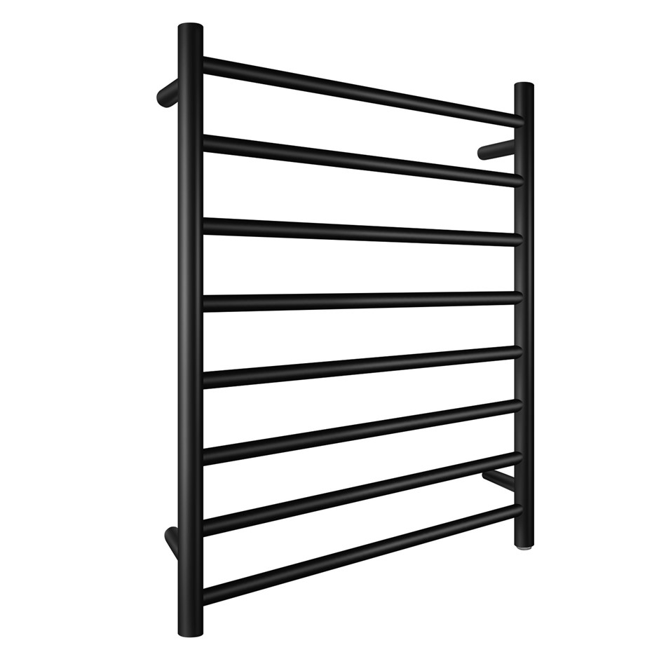 Chrome Black Electric Heated Towel Rack 