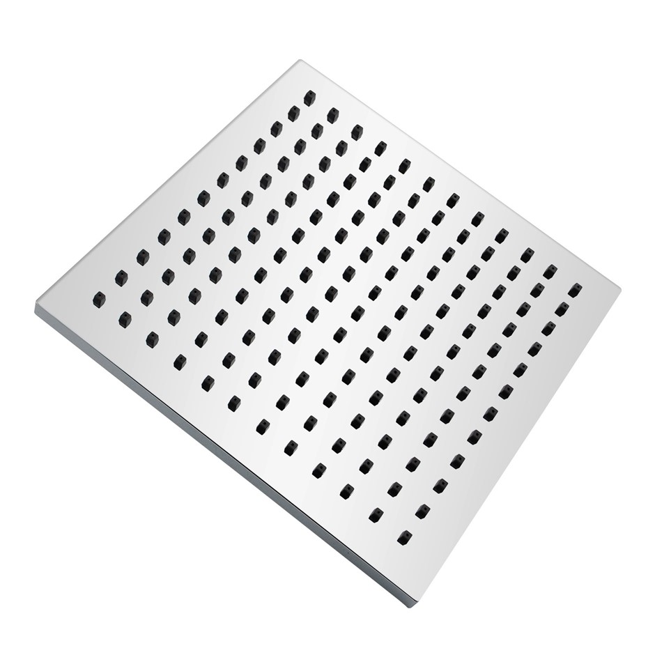 Square Chrome ABS Rainfall Shower Head 2