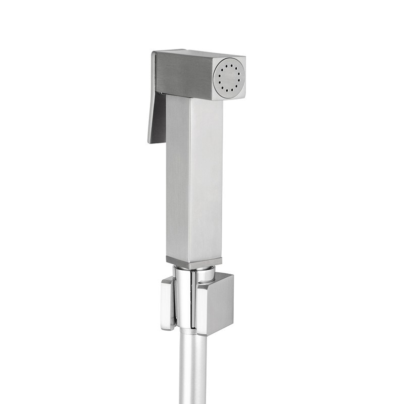 Square Brushed Nickel Brass Toilet Bidet