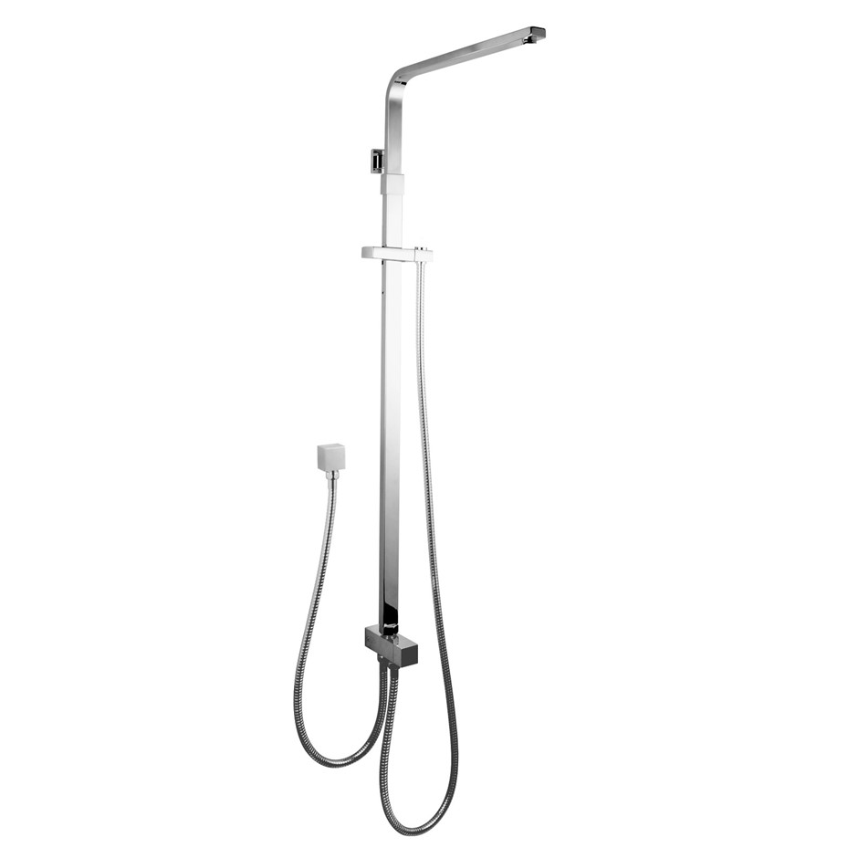 Square Chrome Shower Station without Sho