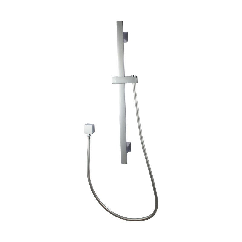 Square Chrome Wall Mounted Sliding Rail 