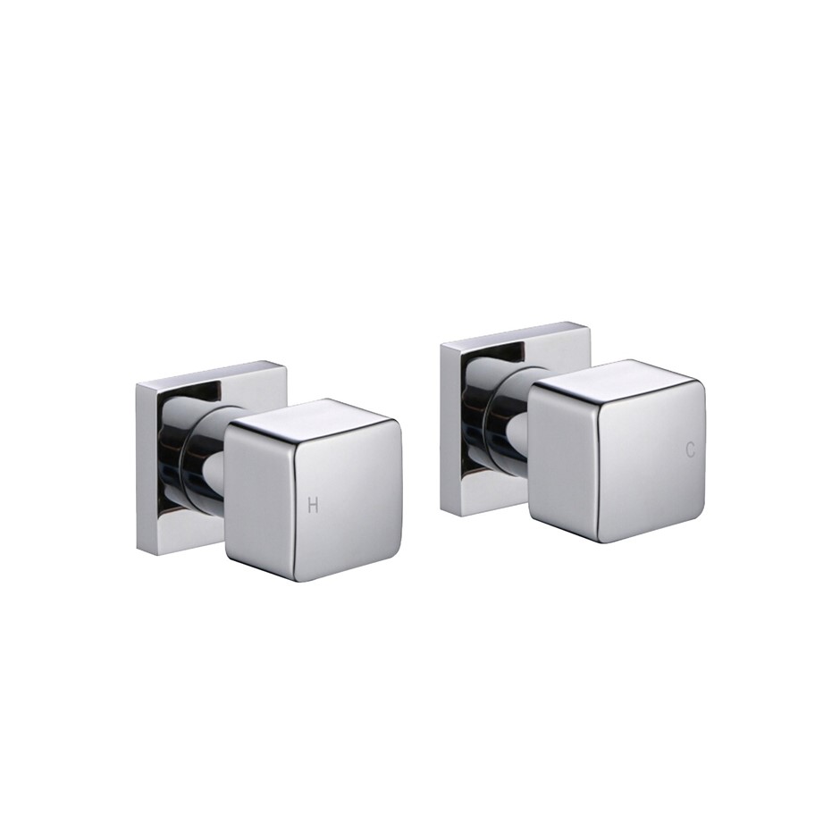 VOG Series Chrome Cubic Shower Wall Taps