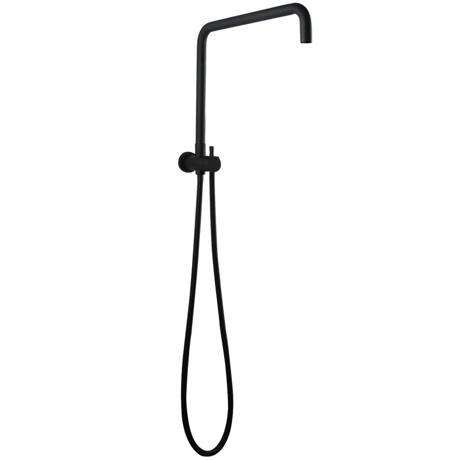 Round Black Shower Station without Showe