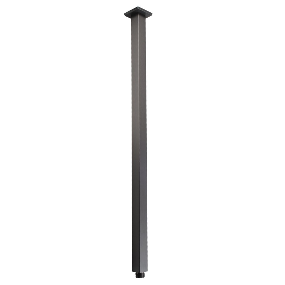 Square Gun Metal Grey Ceiling Shower Arm
