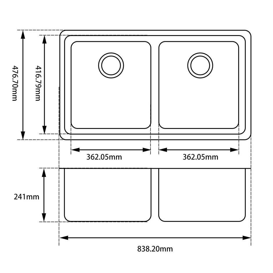 White Kitchen Sink Granite Stone Undermo