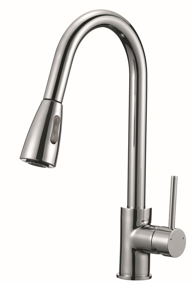 Round Chrome Pull Out Shower Kitchen Sin