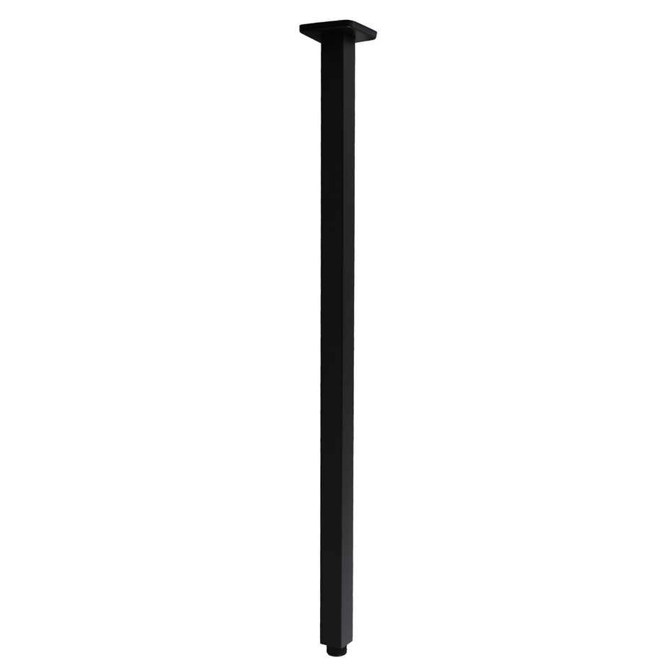 Square Black Ceiling Shower Arm 600mm