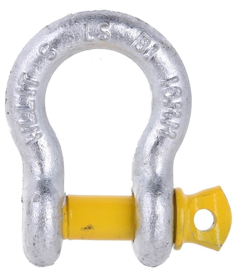 10 x Bow Shackles, WLL 1T, Screw Pin Type, Grade S, Yellow Pin. Buyers ...