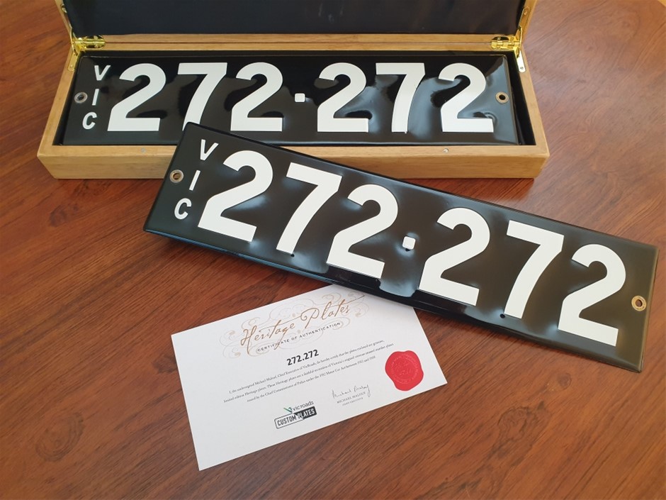 Vic Heritage Number Plate 272.272 Auction (000120081499) Grays