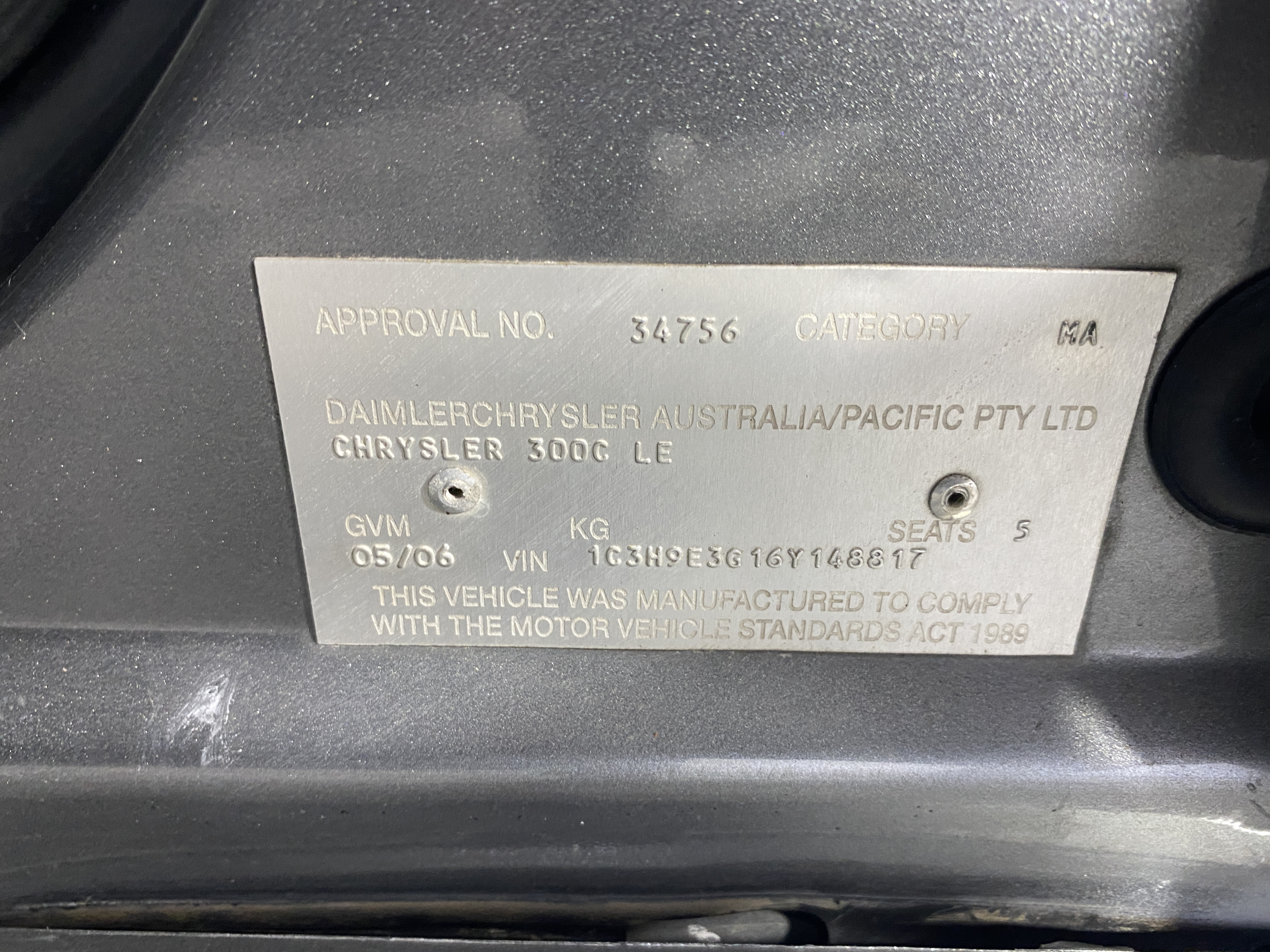 2006 Chrysler 300C LE Automatic Sedan (WOVR-Inspected) Auction 