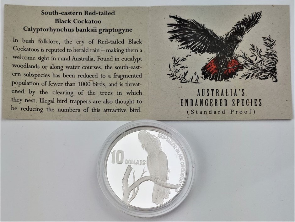 Sterling Silver Proof Coin Black Cockatoo Auction (00232544750