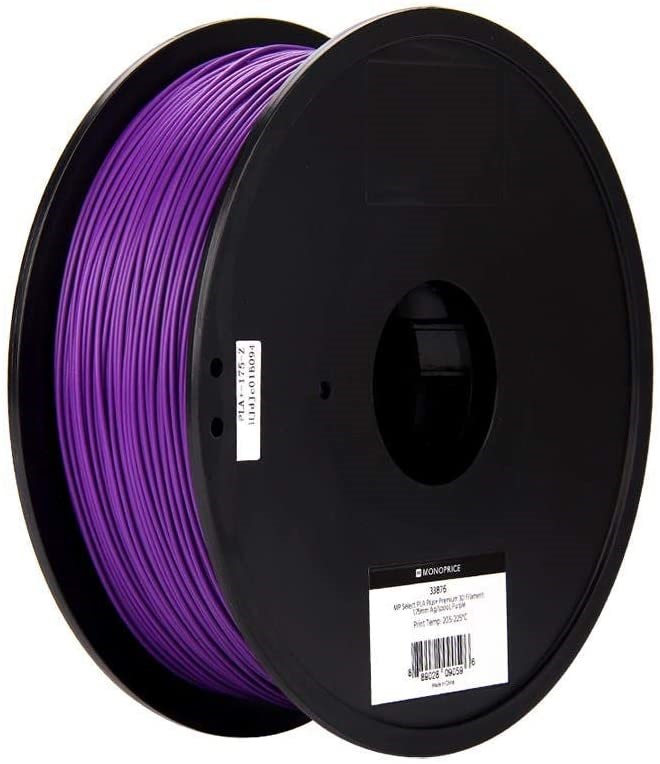 MONOPRICE MP Select PLA Plus+ Permium 3D Filament 1kg/Spool, Purple, Model
