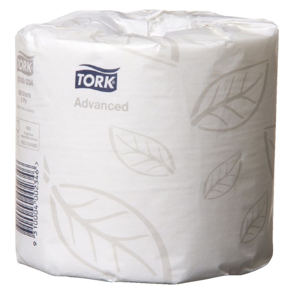 46 x TORK Soft Conventional Toilet Paper Rolls, 2-Ply.