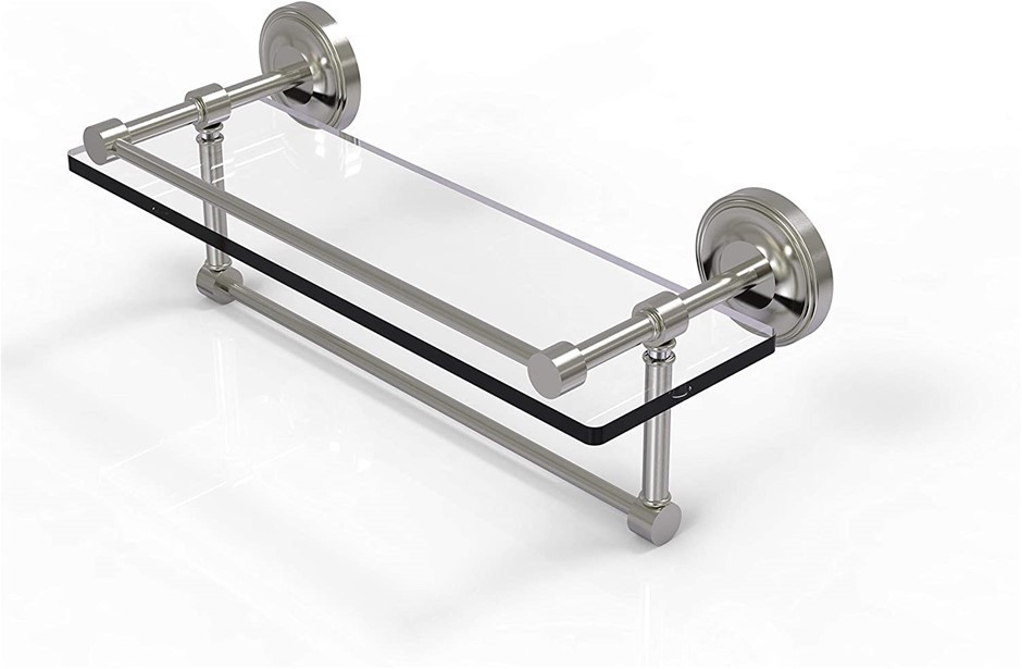 ALLIED PRECISION INDUSTRY PRBP-1TB/16-GAL-SN 16-Inch Gallery Glass Shelf wi