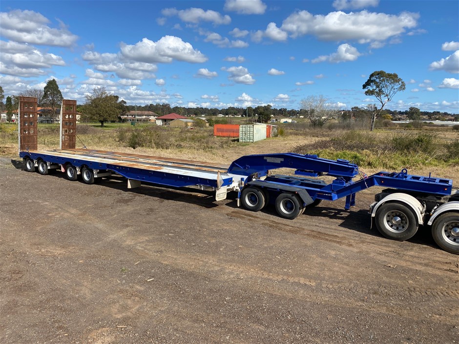 1998 Drake Quad Axle Full Widener Low Loader Trailer & Dolly Auction