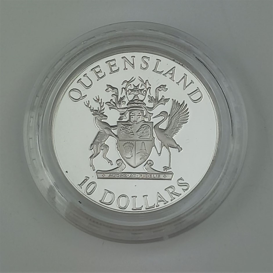 1989 Queensland State Series 10 Proof Silver Coin Auction (0021