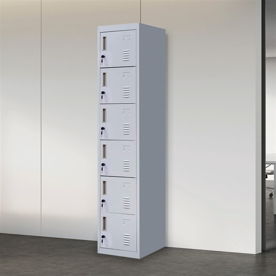 6-Door Locker for Office Gym Shed School