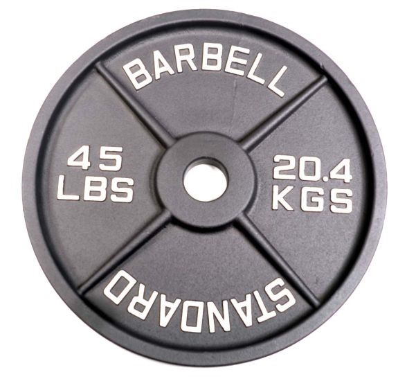 2 X 45lbs Barbell Standard Iron Olympic Weight Plate Auction (0025 