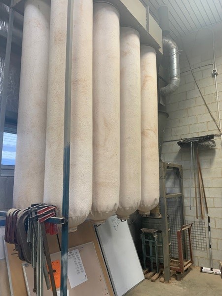 Cyclone Dust Collector with 8 Bags 200mm Dia Inlet 10kW 3 Phase Auction ...