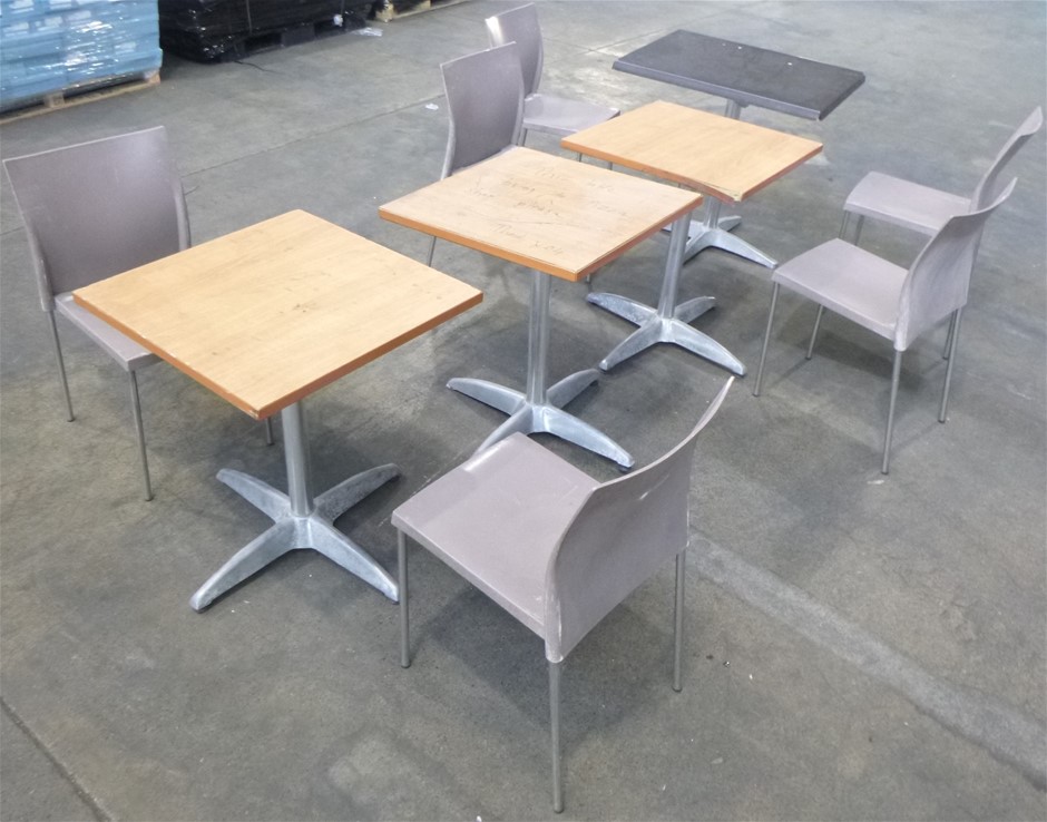 Bulk Pallet Of Assorted Cafe Style Tables & Chairs Auction (0004