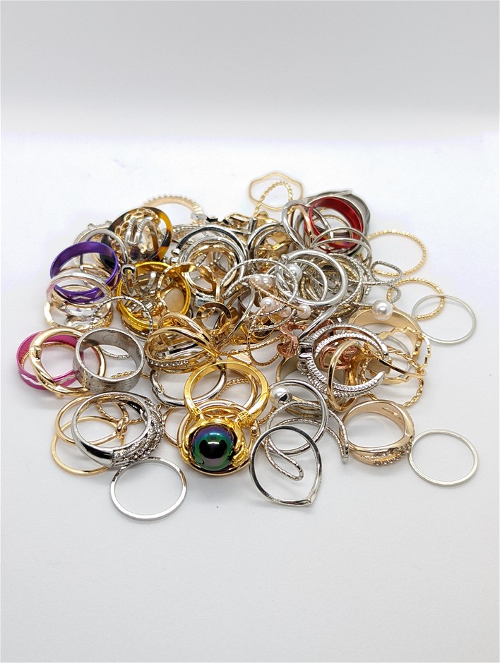 Bulk 100x assorted ring jewellery Auction (00012547061) Grays Australia