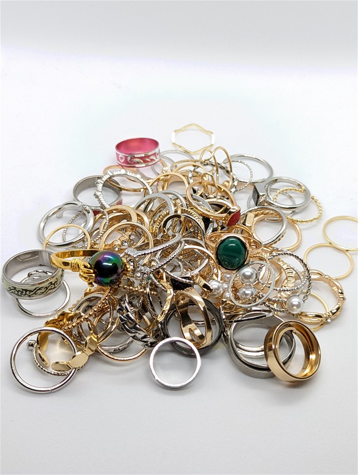 Bulk 100x assorted ring jewellery Auction (00012547000) Grays Australia