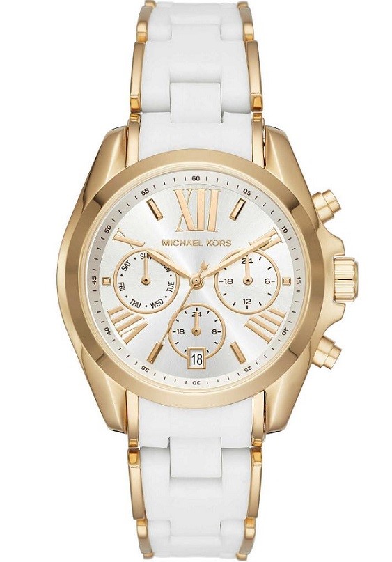 Stylish new Michael Kors Bradshaw Chronograph White Dial Ladies Watch  Auction (0003-2546625) | Grays Australia