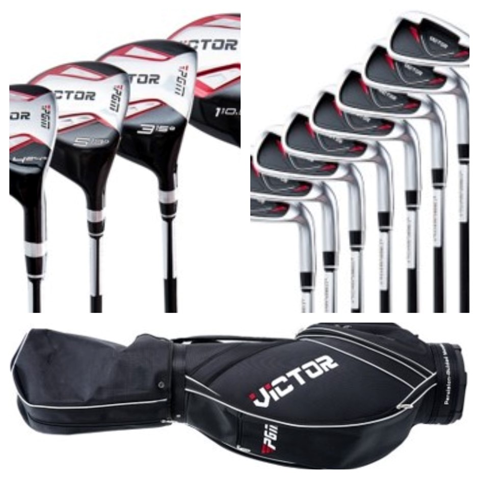 VICTOR Titanium Alloy Men's 12pces Full Set Golf Club Set with Stand
