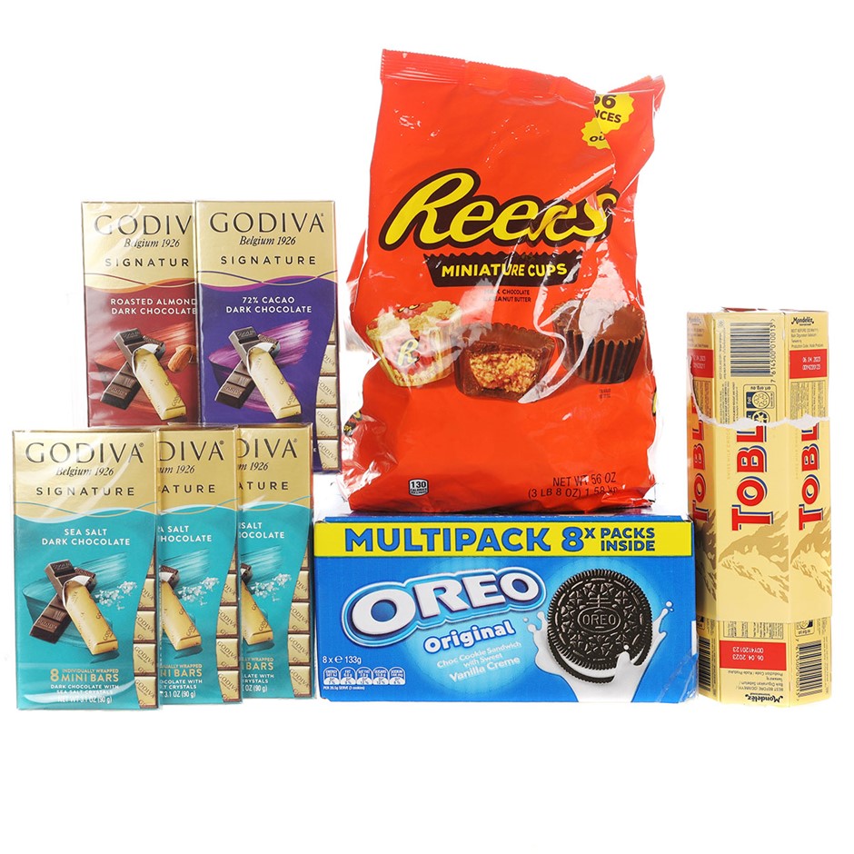 3 x Assorted Chocolates, inc. REESE & OREO, And More. NB Some may be