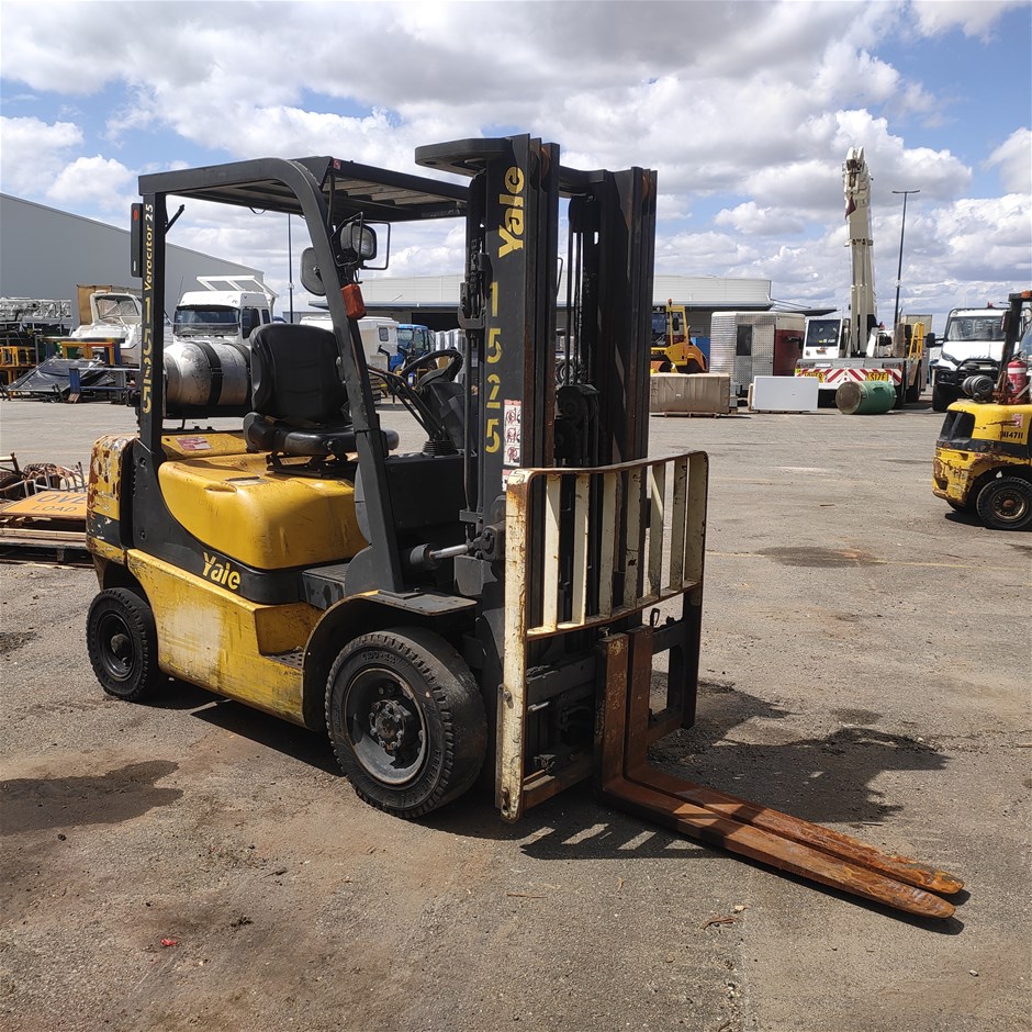2008 Yale GLP25RK Counterbalance 2.5T Container Mast LPG Forklift ...