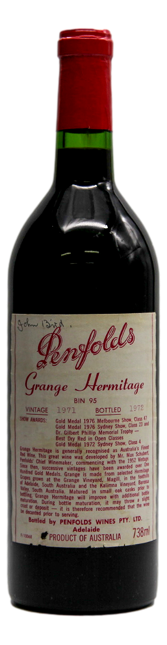 Penfolds Grange Hermitage Bin 95 Signed 