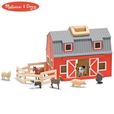 Melissa & Doug Fold and Go Barn Wooden T