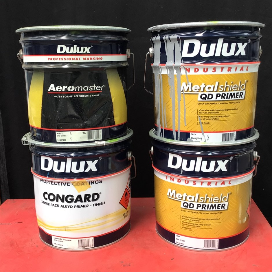 4 x Assorted 15 Litre Tins of Dulux Paint Auction (00193023740