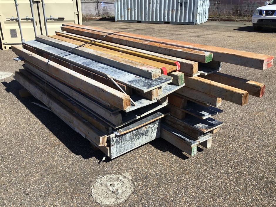 Qty. Timber Fabricated Various Sizes Concrete Formwork Boxing Auction