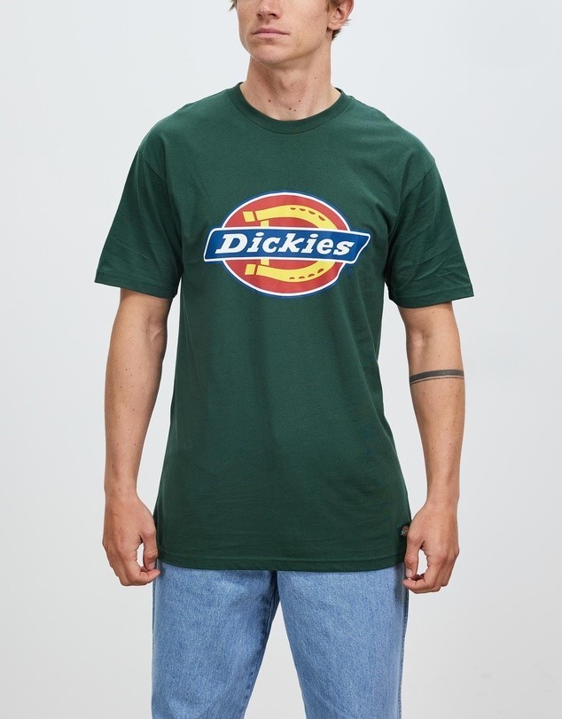 2 x DICKIES Men's S/S Crew Neck Tee, Size S, Cotton, Emeral Green. Buyers