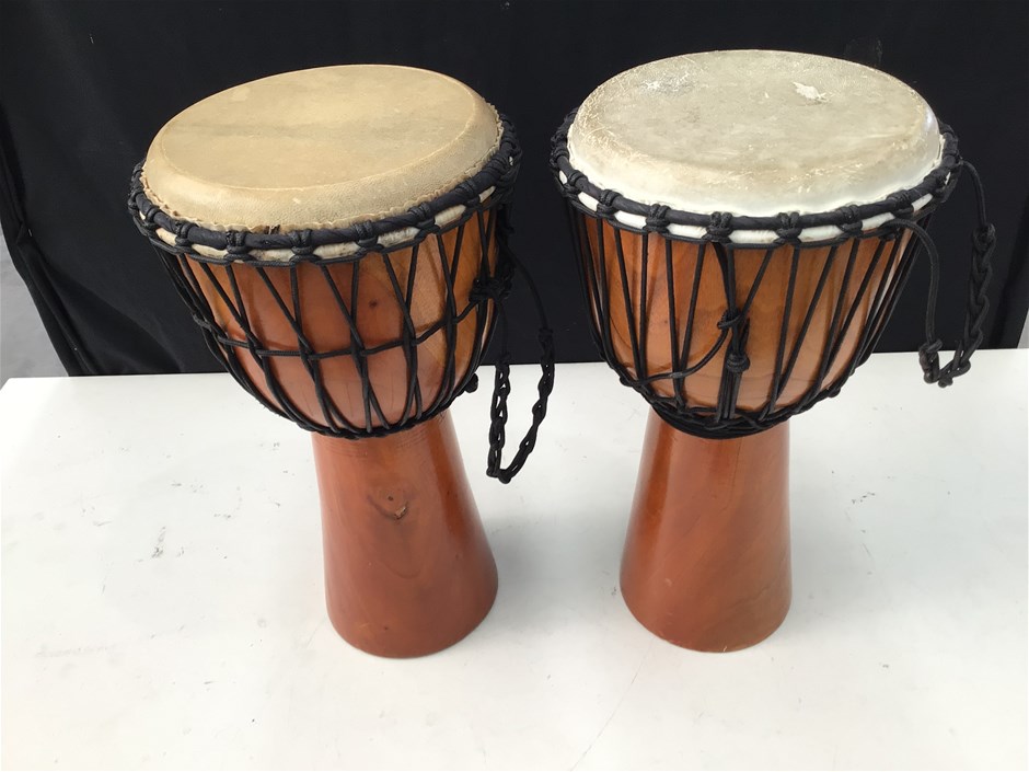 2 x Djembe Drums Auction (00793023820) Grays Australia