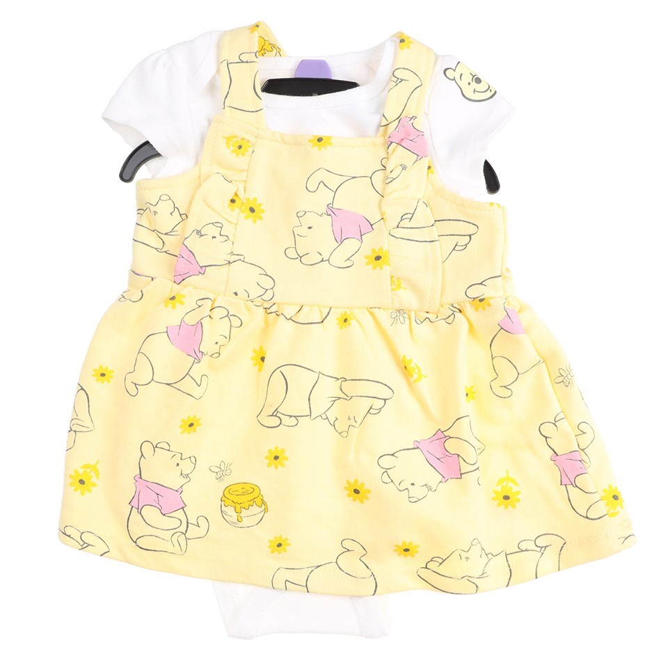 2 x DISNEY Baby 2pc Set, Size 18m, Yellow Winnie the Pooh. Buyers Note - D