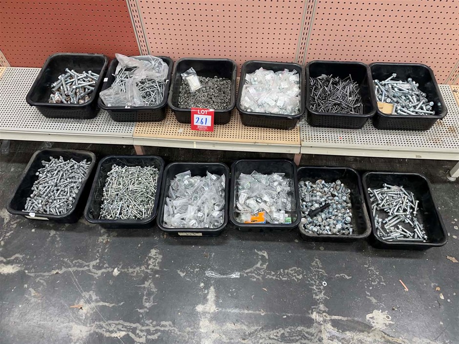 Large Qty Assorted Fasteners. Auction (0261-3024000) | Grays Australia