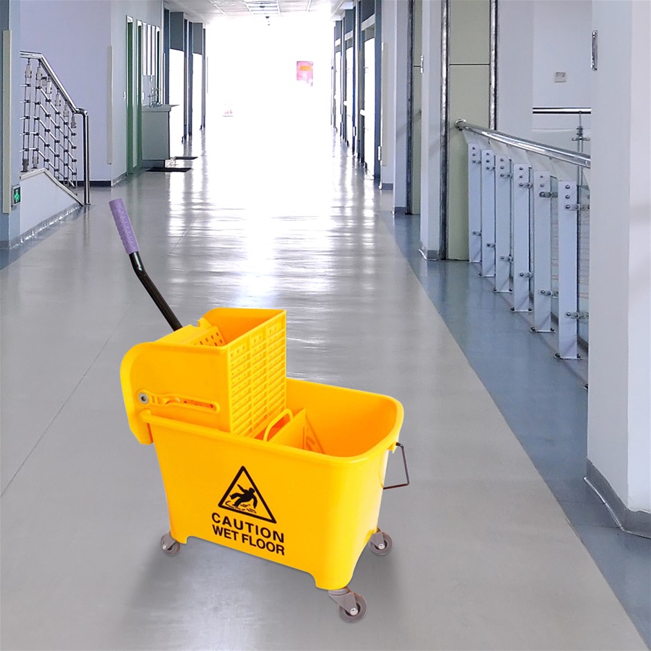 20L Deluxe Mop Wringer Bucket Side Press