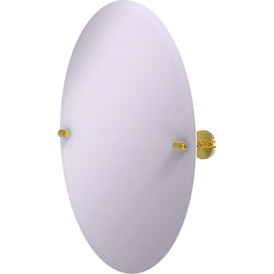 ALLIED BRASS Frameless Oval Tilt Mirror w/ Beveled Edge, 29 x 21", TA-91-PB