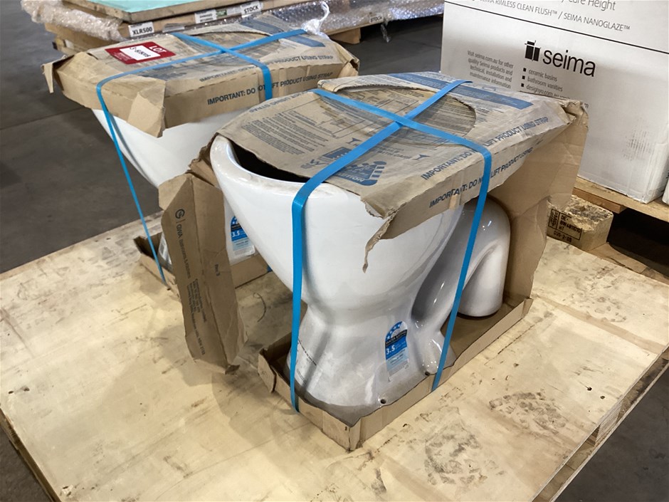 Caroma Concorde Care Toilet Pan, Qty x 2 Auction (01458016602) Grays