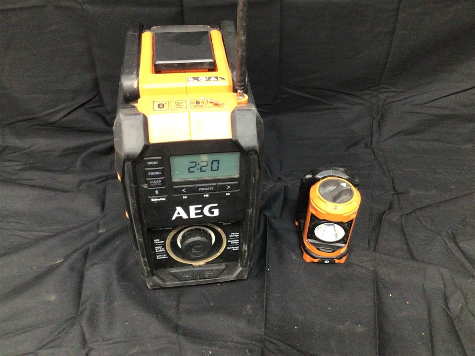 AEG Jobsite Radio and Worklight Auction (0016-3025003) | Grays Australia